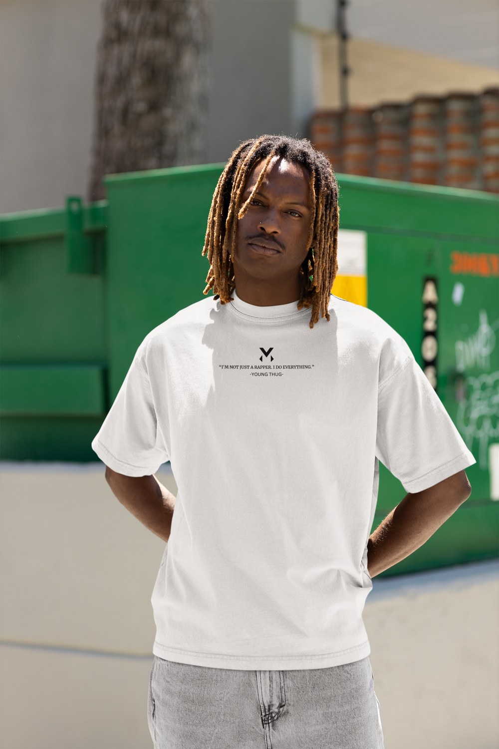 Caleb YOUNG THUG Oversized Tee White